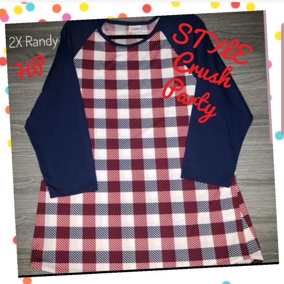 LuLaRoe Tops - LuLaRoe Randy 2xl NWT Checkered pattern